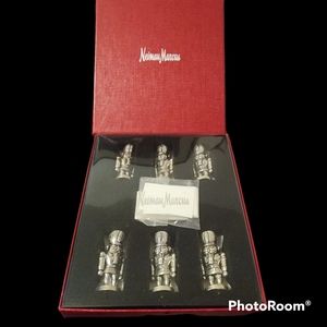 Classic Neiman Marcus Nutcracker Placecard Holders Lunt Silversmiths 2004